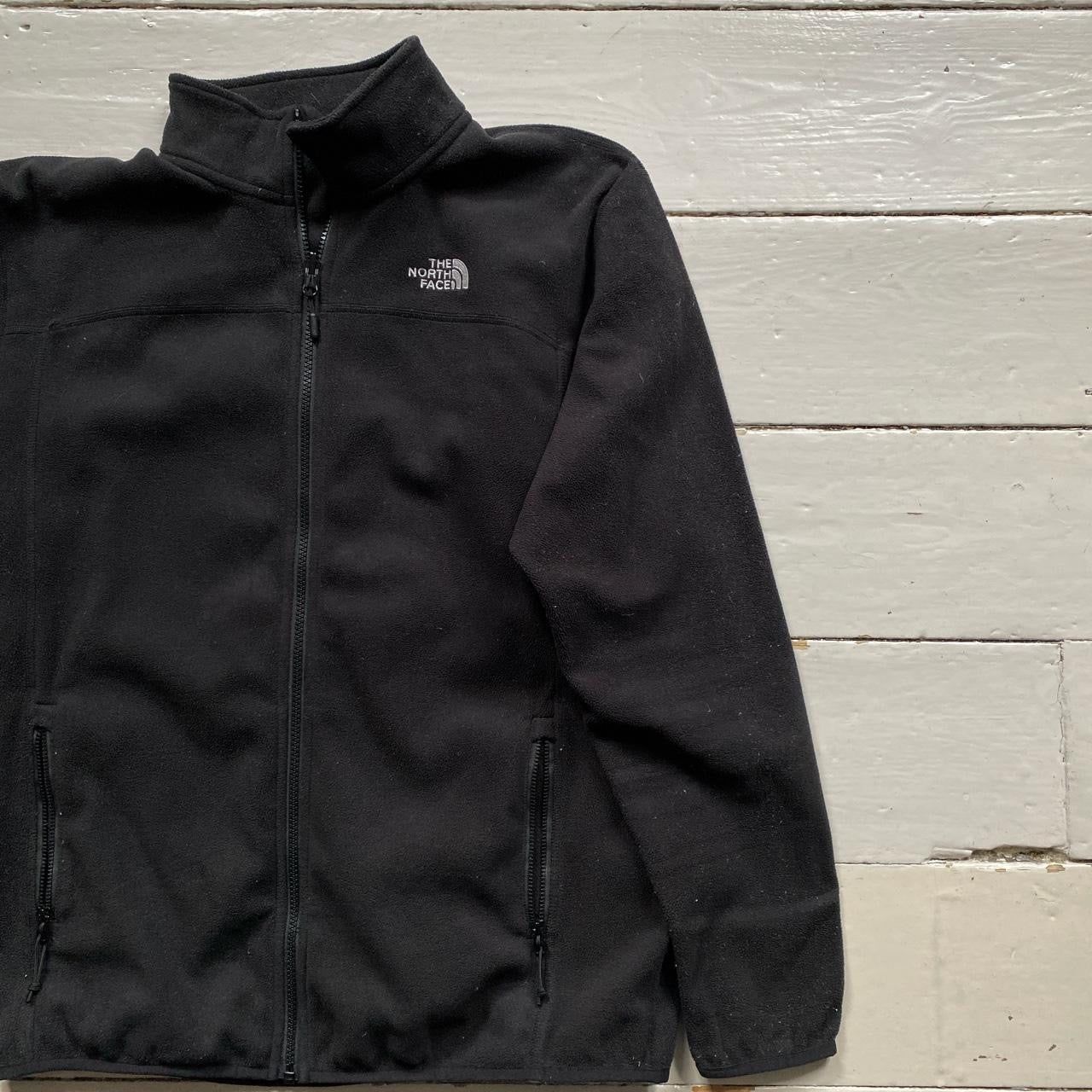 The North Face Black Fleece Zip Jumper (Large)