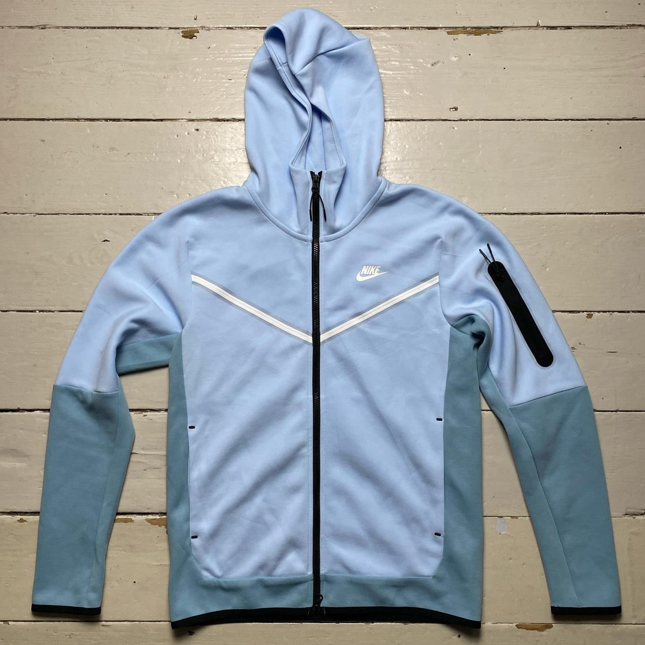 Nike Tech Fleece Light Blue Hoodie (Small)