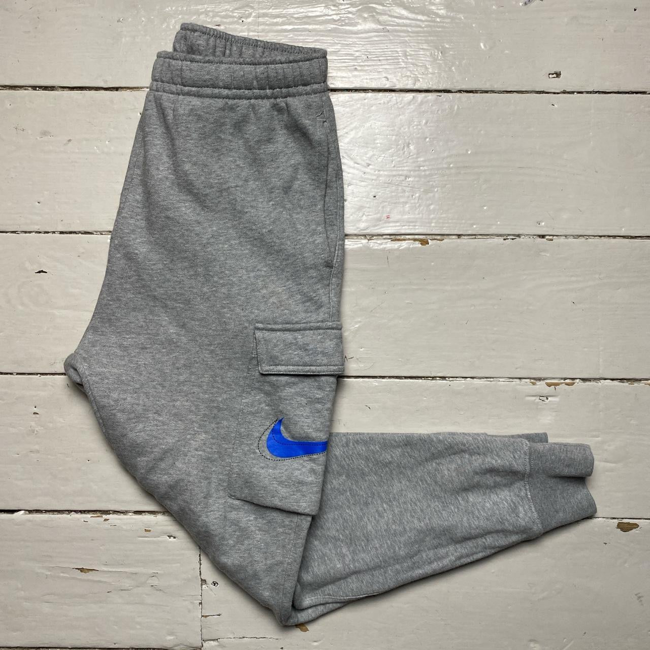 Nike Cargo Joggers Grey and Blue (XS)