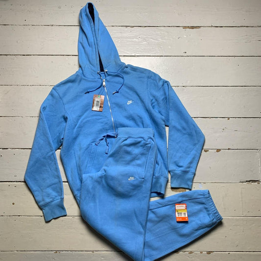 Nike Baby Blue Vintage Tracksuit (Medium Top, Small Bottoms)