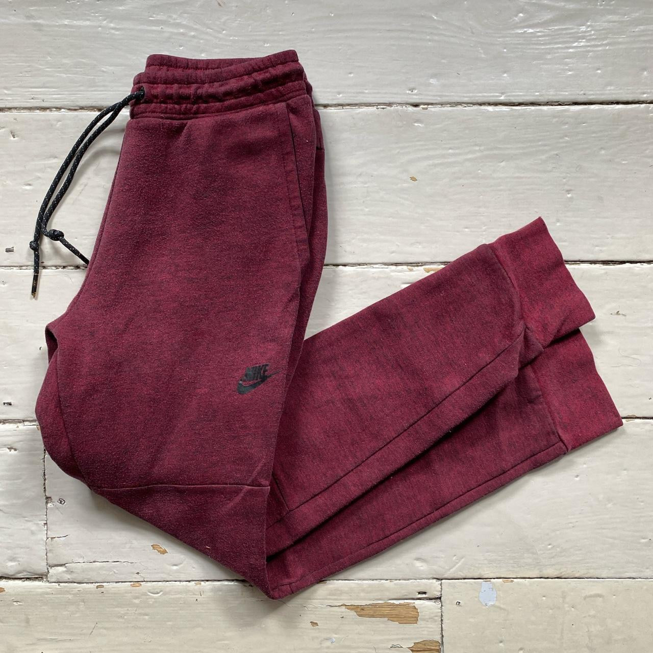 Nike Tech fleece Burgundy Joggers (Small)