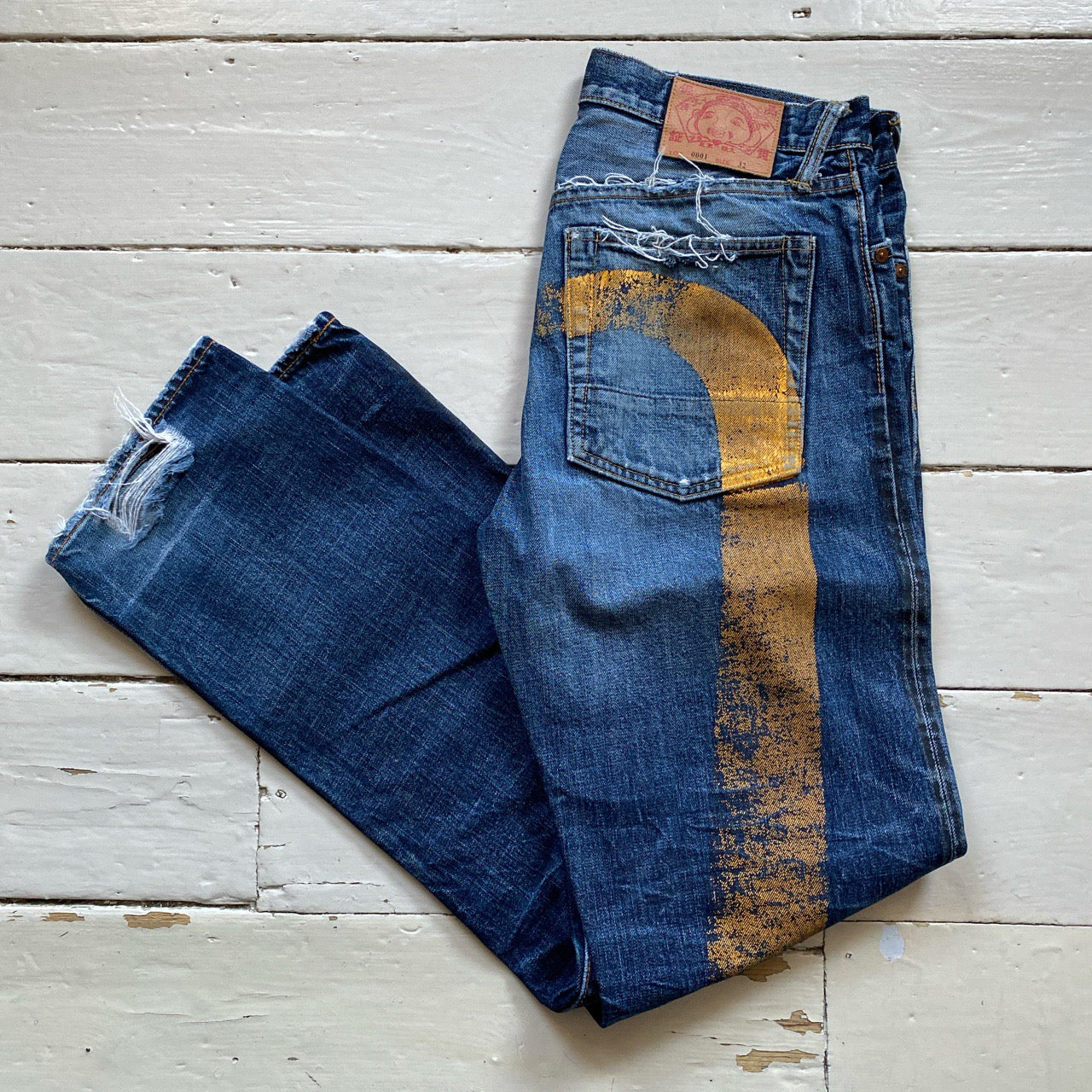 Evisu Vintage Daicock Distressed Jeans (32/34)