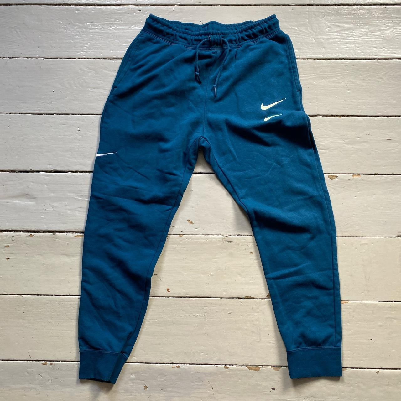 Nike Multi Swoosh Blue Joggers (Medium)