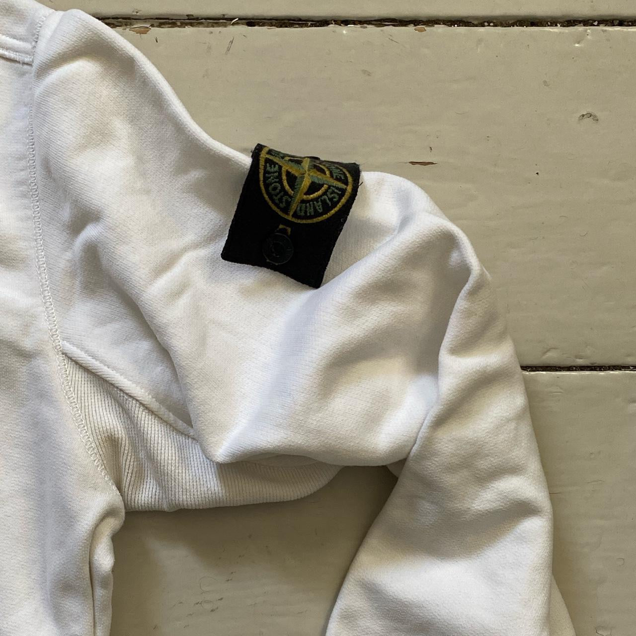 Stone Island White Jumper (Medium)