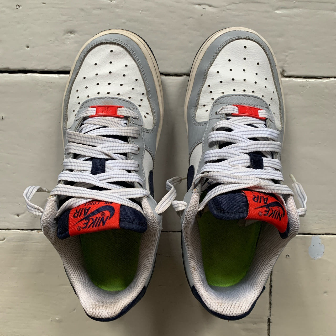 Nike Air Force 1 Navy, Light Blue (UK 4)