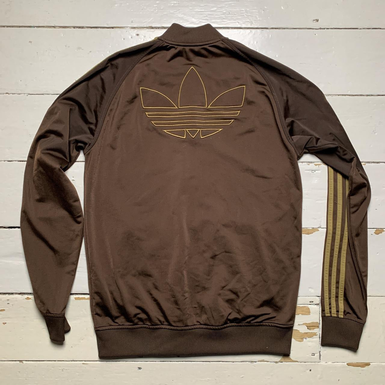 Adidas Brown SST Tracksuit Jacket (Medium)