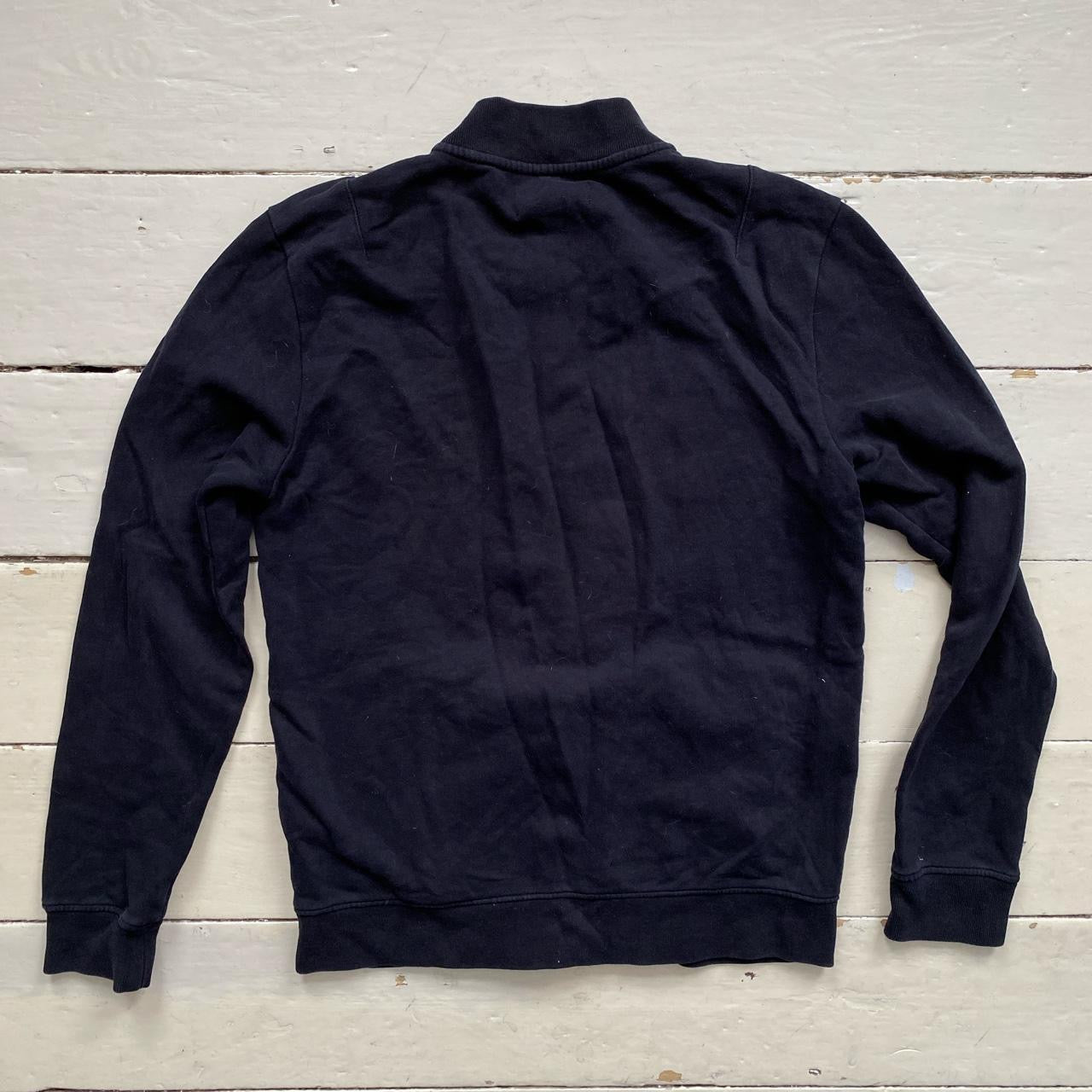 All Saints Navy Zip Jumper (Medium)