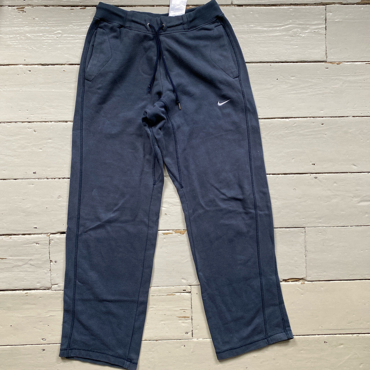 Nike Swoosh Vintage Navy Joggers (Small)
