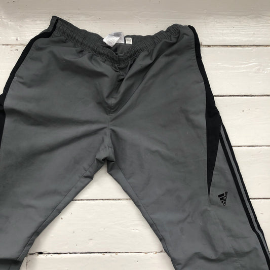 Adidas Grey and Black Shell Bottoms (XXLarge)