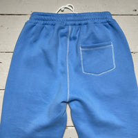 Wear Garson Graffiti Contrast Stitch Baby Blue Joggers