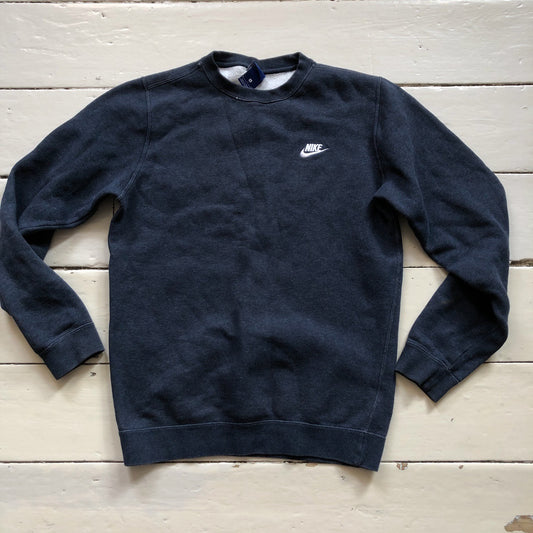 Nike Swoosh Navy Sweatshirt (Small)