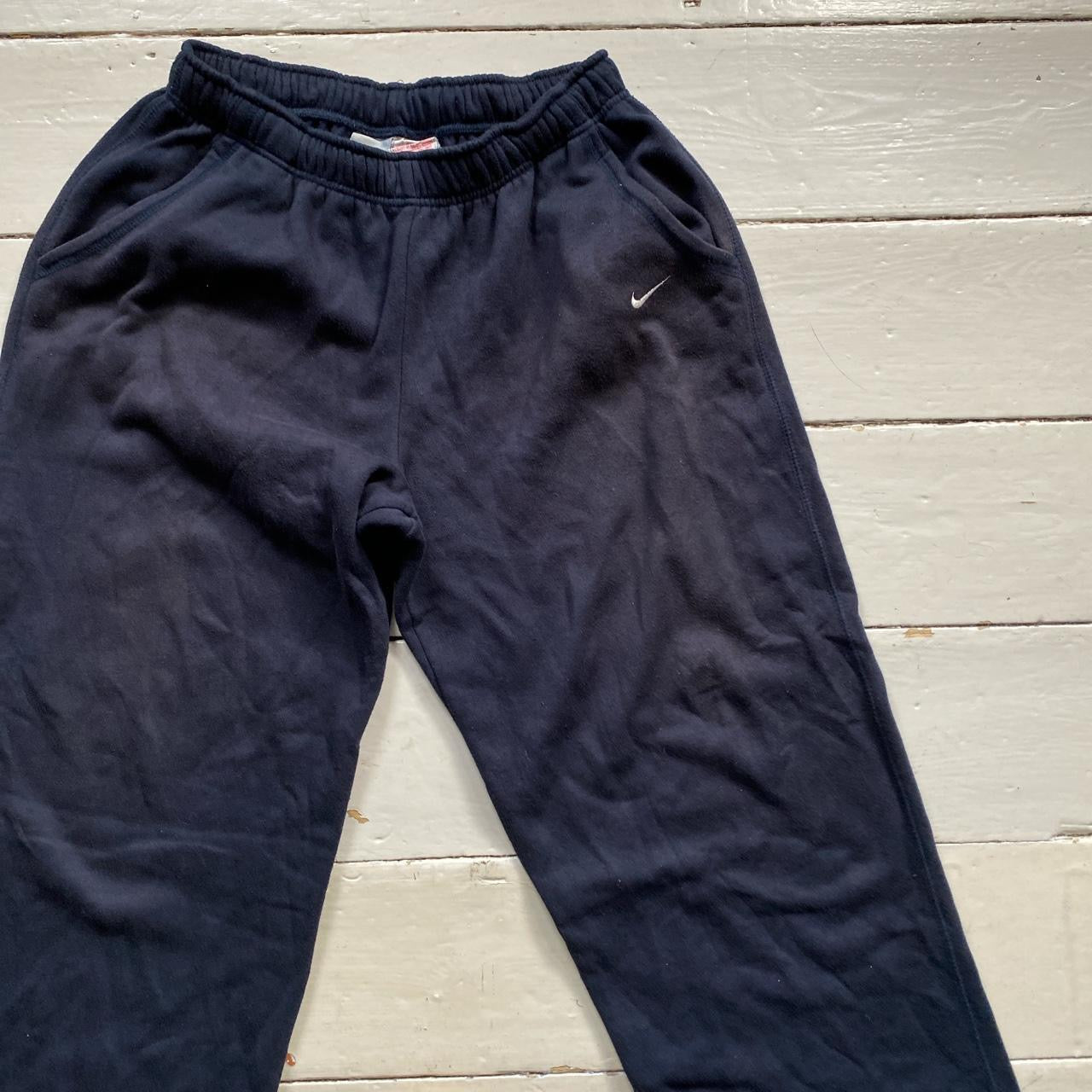 Nike Swoosh Navy and White Joggers (XL)