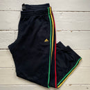 Adidas Rasta Colours Black Joggers (XL)