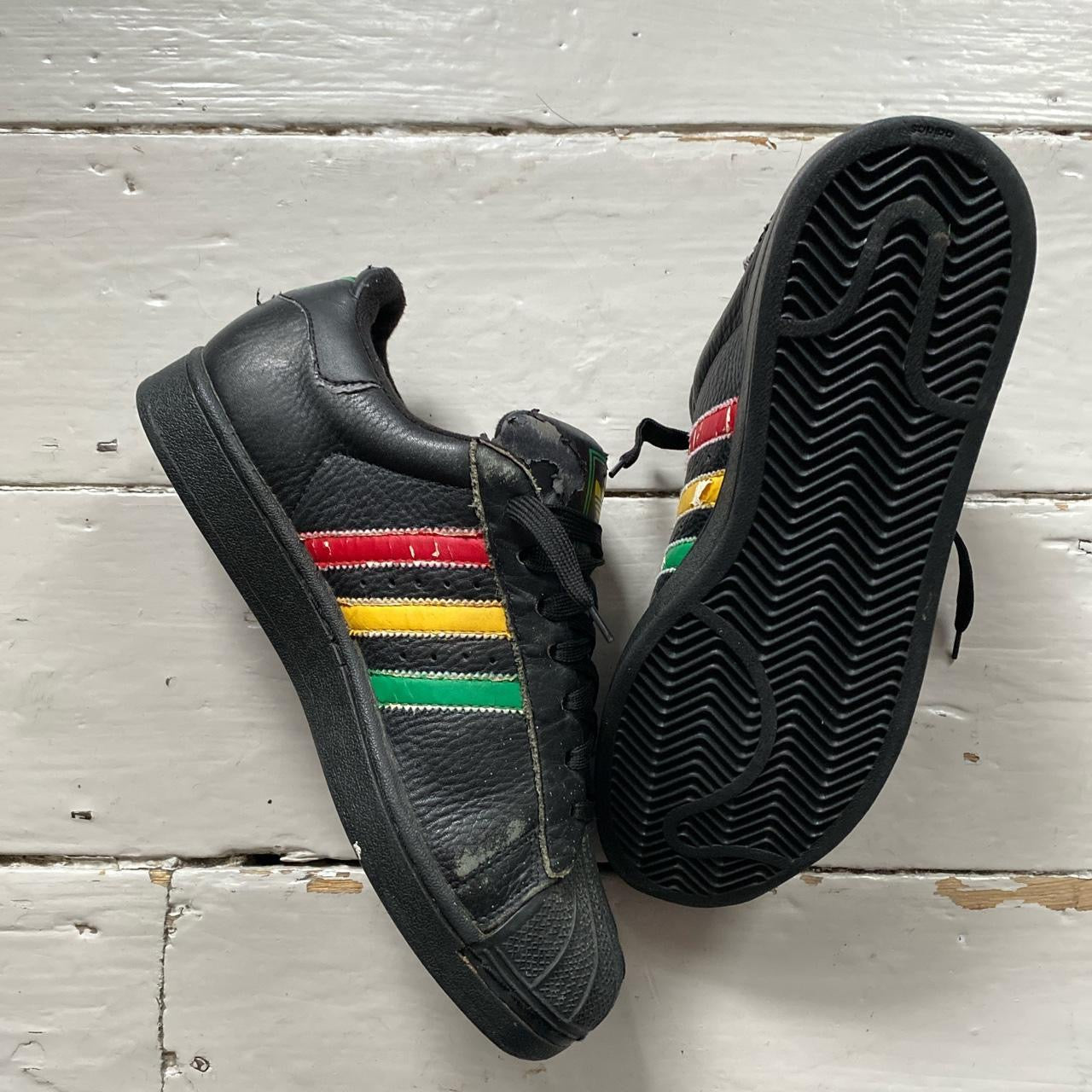 Adidas Superstars Rasta Black (UK 9) – Wear Garson