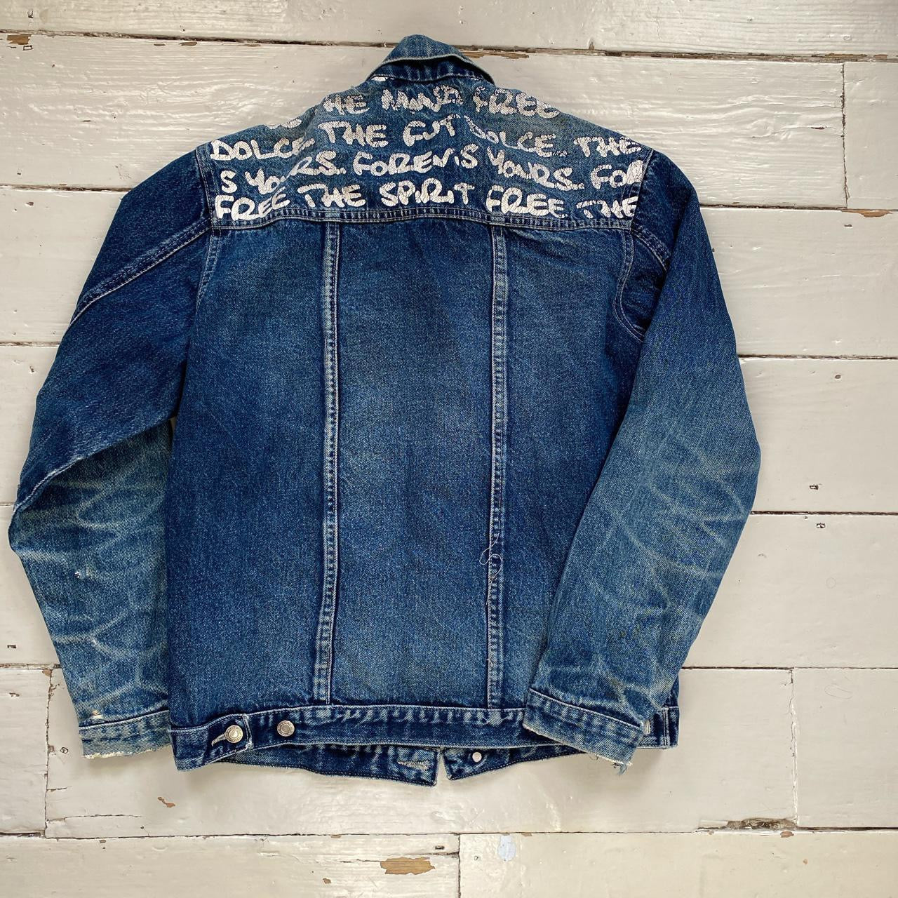 Jack Moody Vintage Graffiti Denim Jacket (Small)