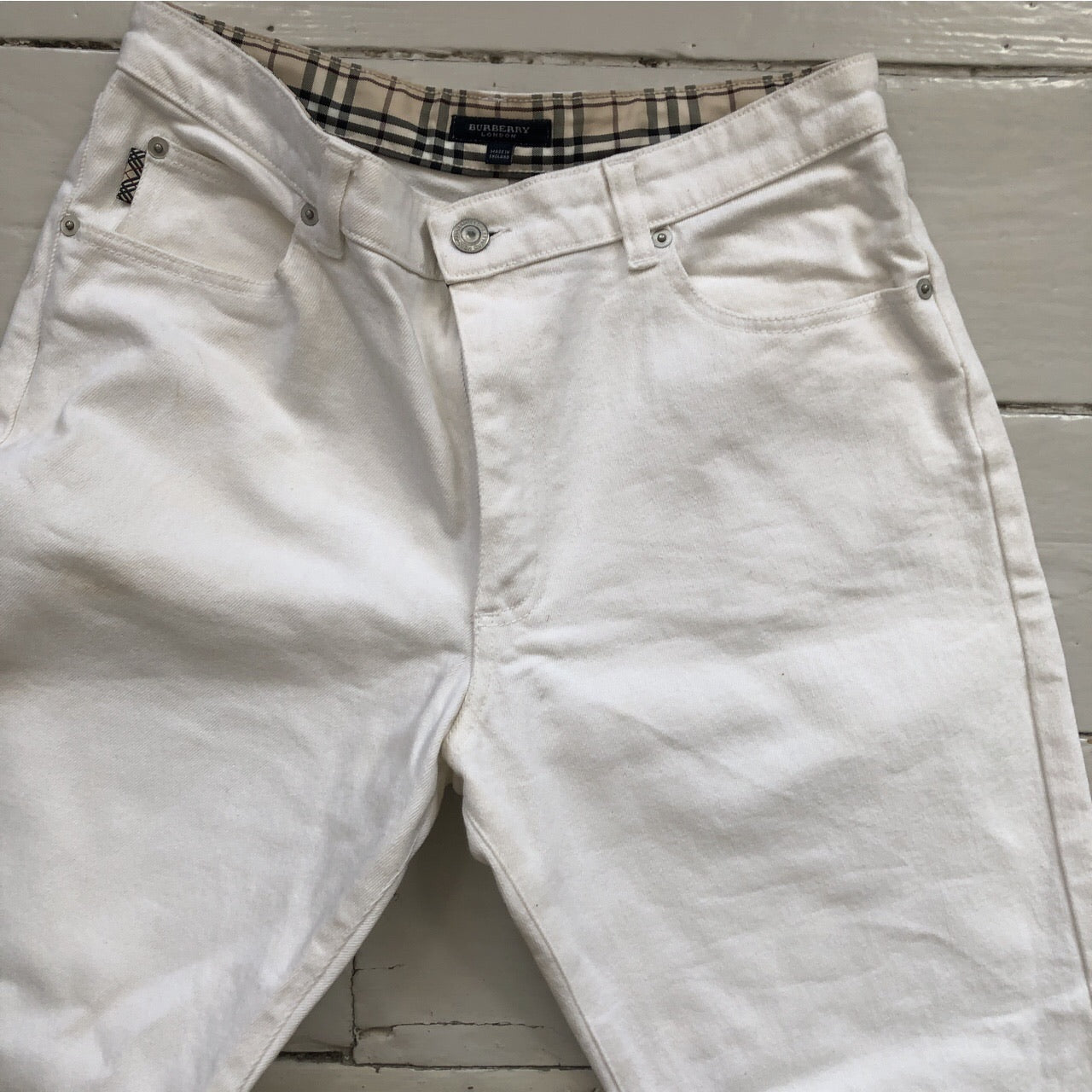 Burberry london nova check jeans (size 12)