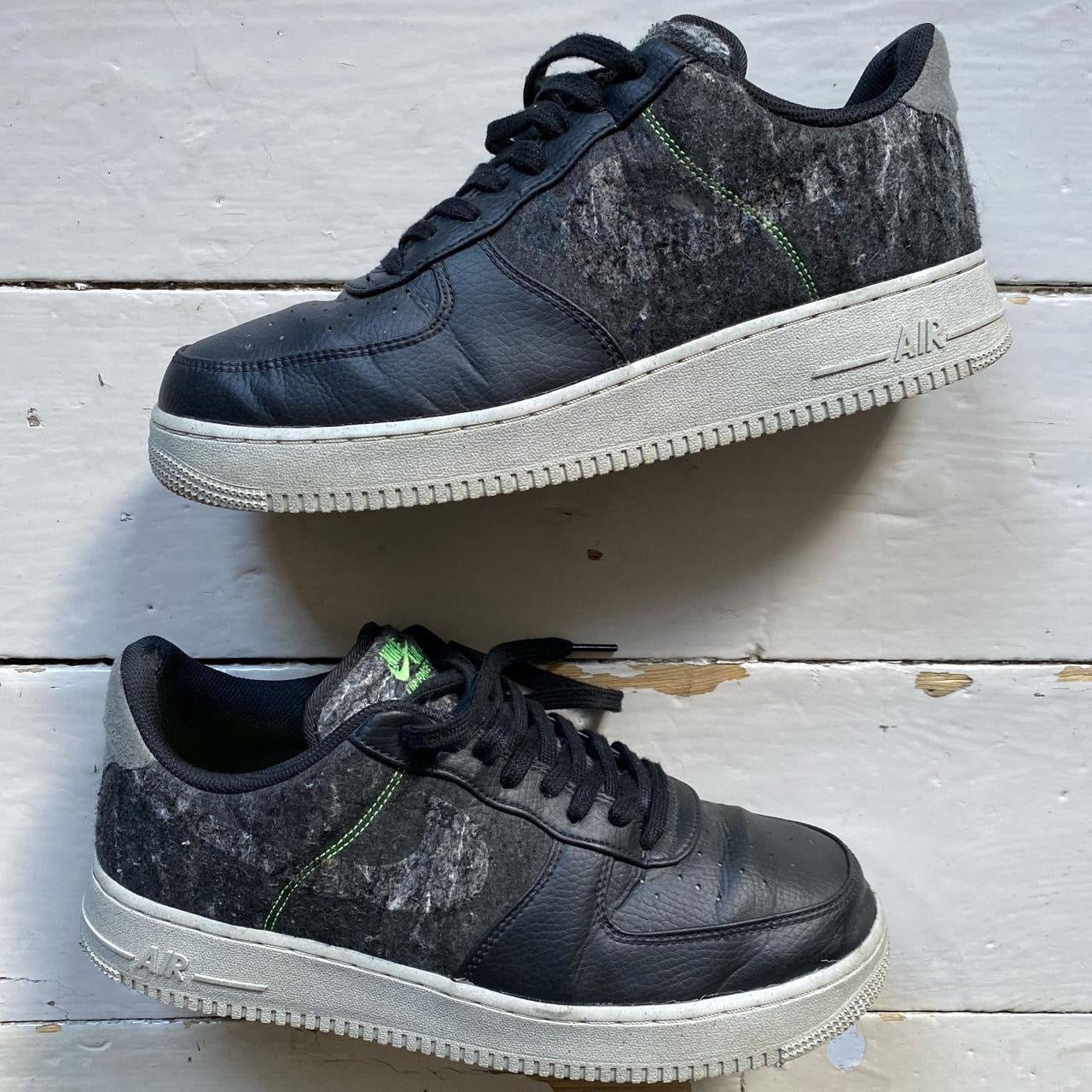 Nike Air Force 1 Black Electric Green (UK 10.5)