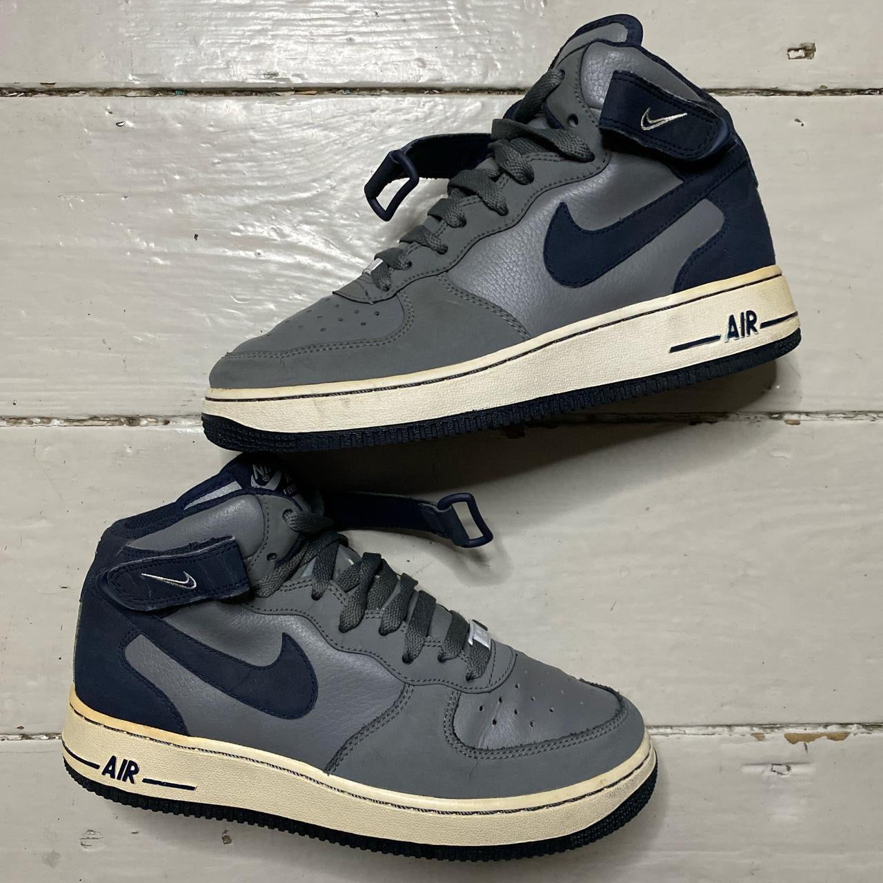 Nike Air Force 1 Mid Grey Navy (UK 5.5)