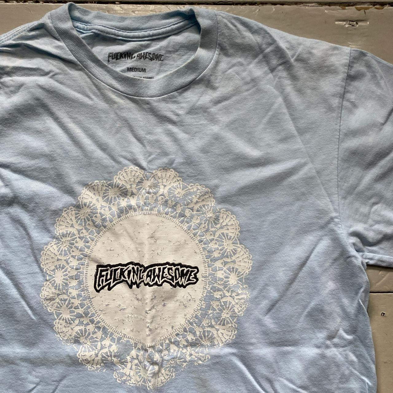 Fucking Awesome Light Blue T Shirt (Medium)