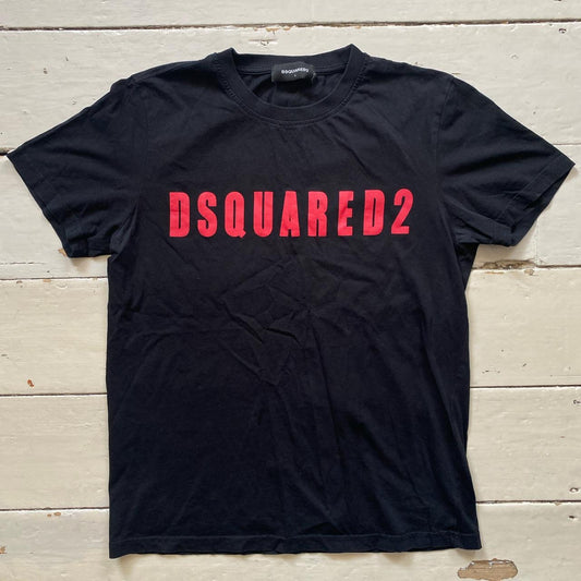 Dsquared Black and Red T Shirt (Large)