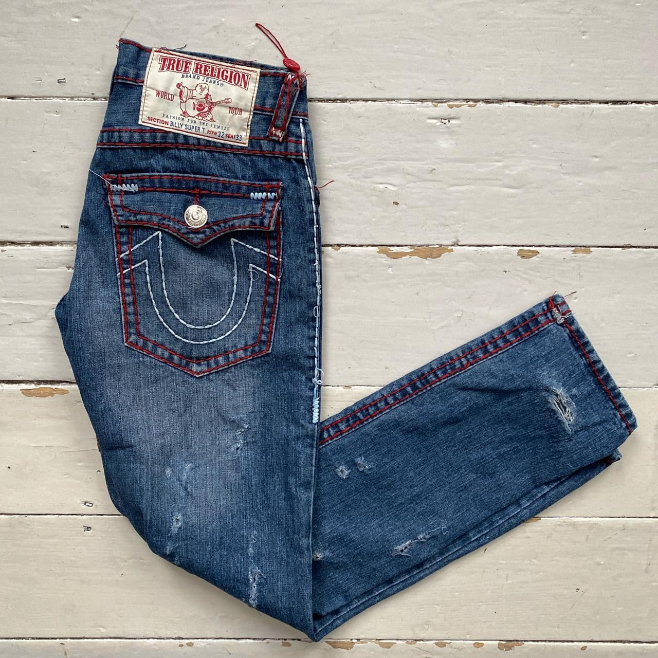 True Religion Billy Super T Red Stitch Jeans (32/33)