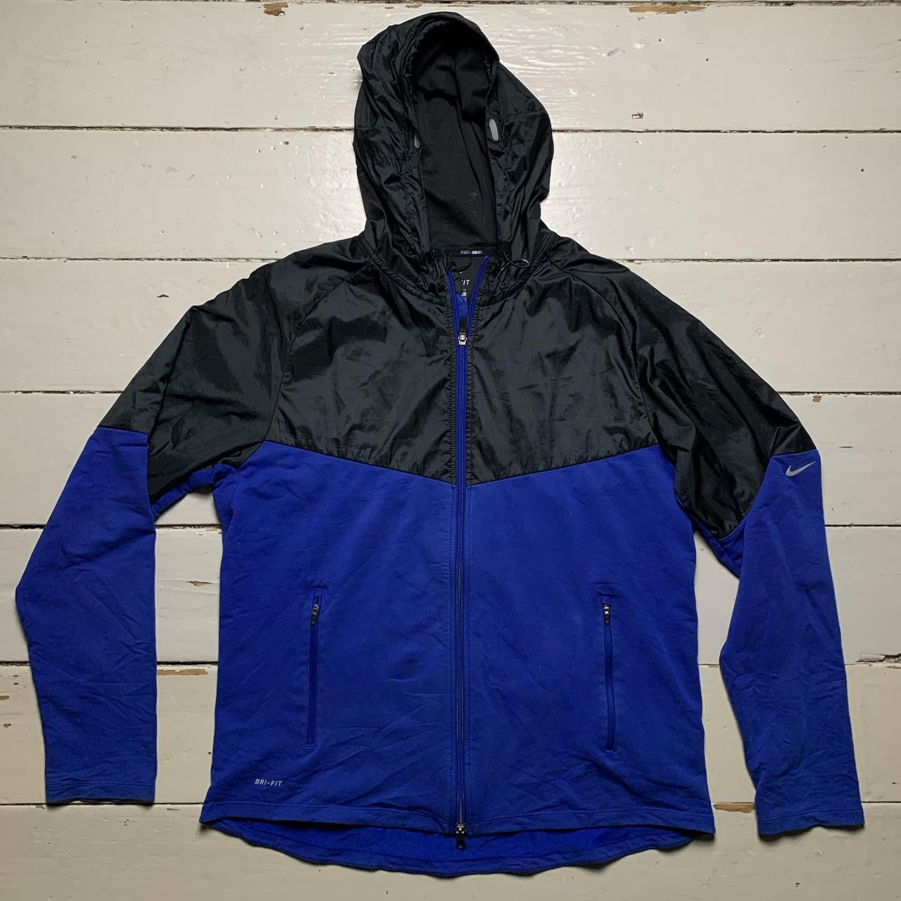 Nike Running Jacket Black Blue (XL)