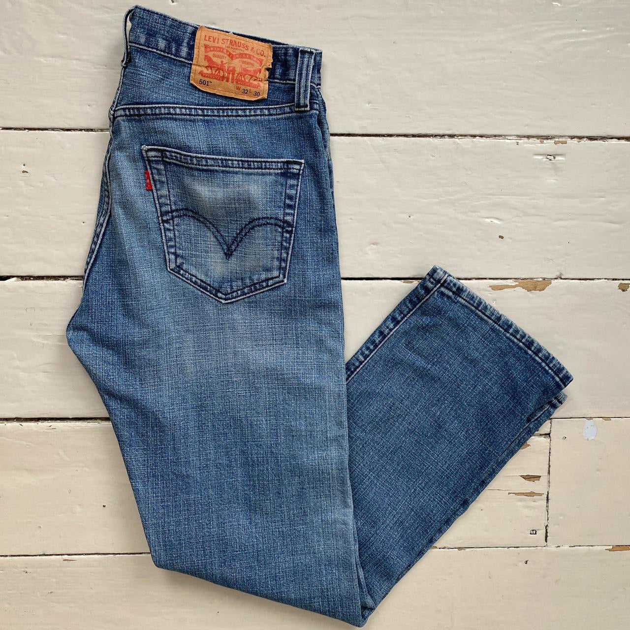 Levis 501 Blue Jeans (32/30)