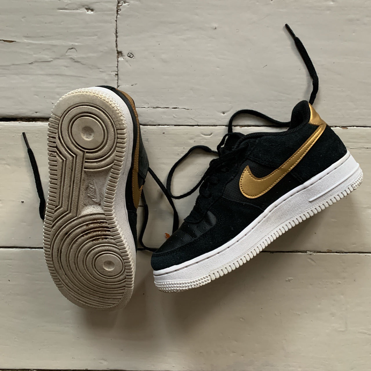 Nike Air Force 1 Black and Gold (UK 5)