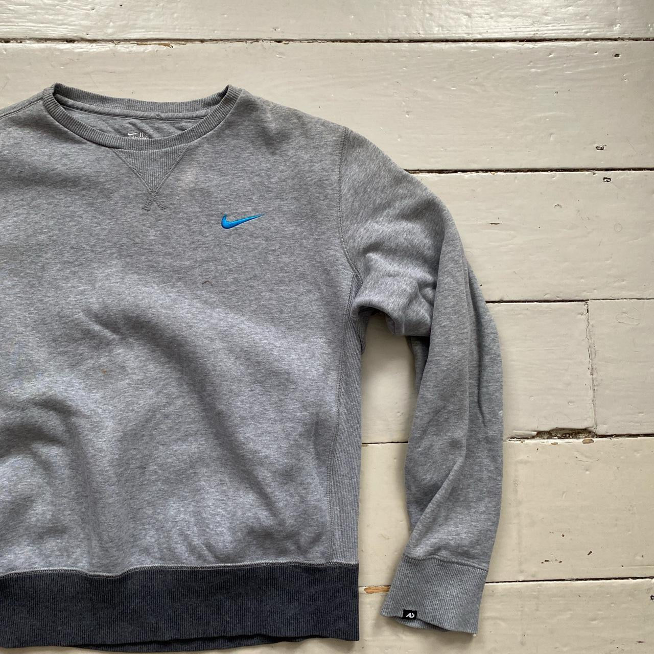 Nike Swoosh Grey Jumper (Medium)