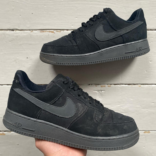 Nike Air Force 1 Black Suede (UK 7)