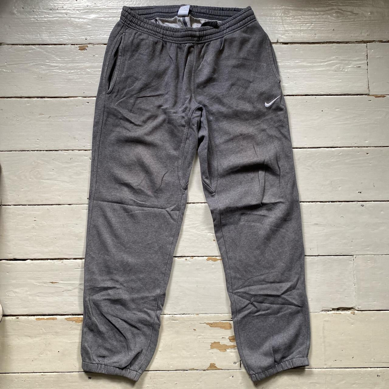 Nike Swoosh Grey Joggers (Medium)