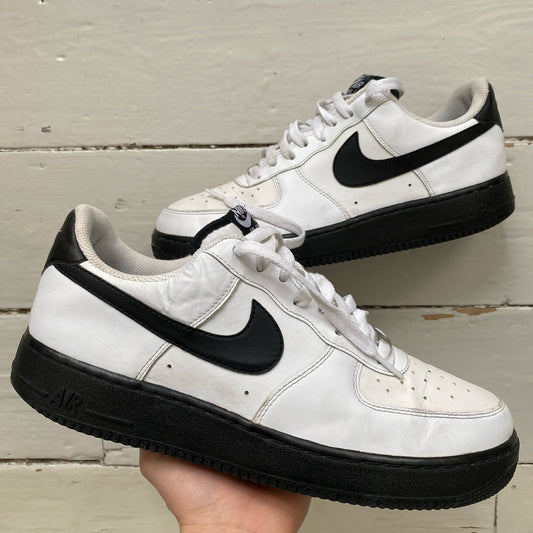 Nike Air Force 1 White and Black (UK 10)