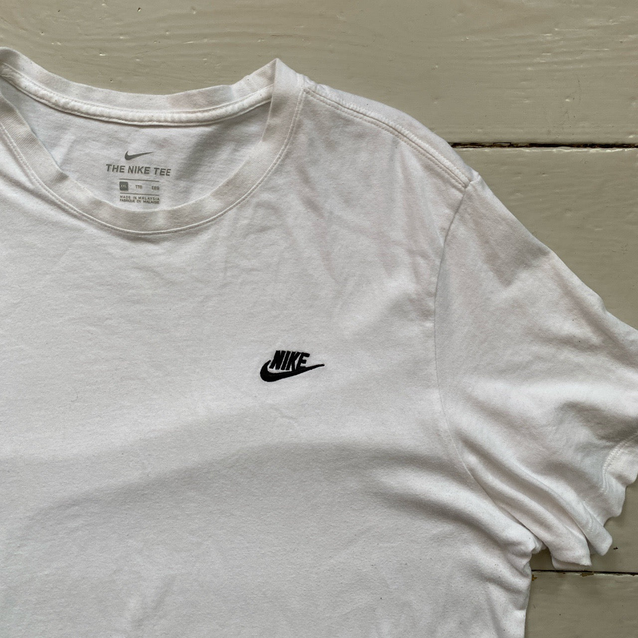 Nike Swoosh White T Shirt (XXL)