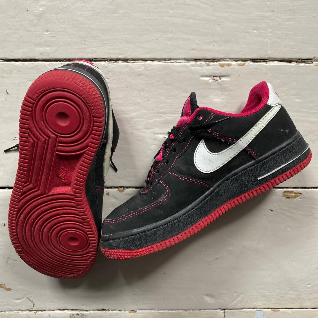Nike Air Force 1 Black and Pink (UK 4)