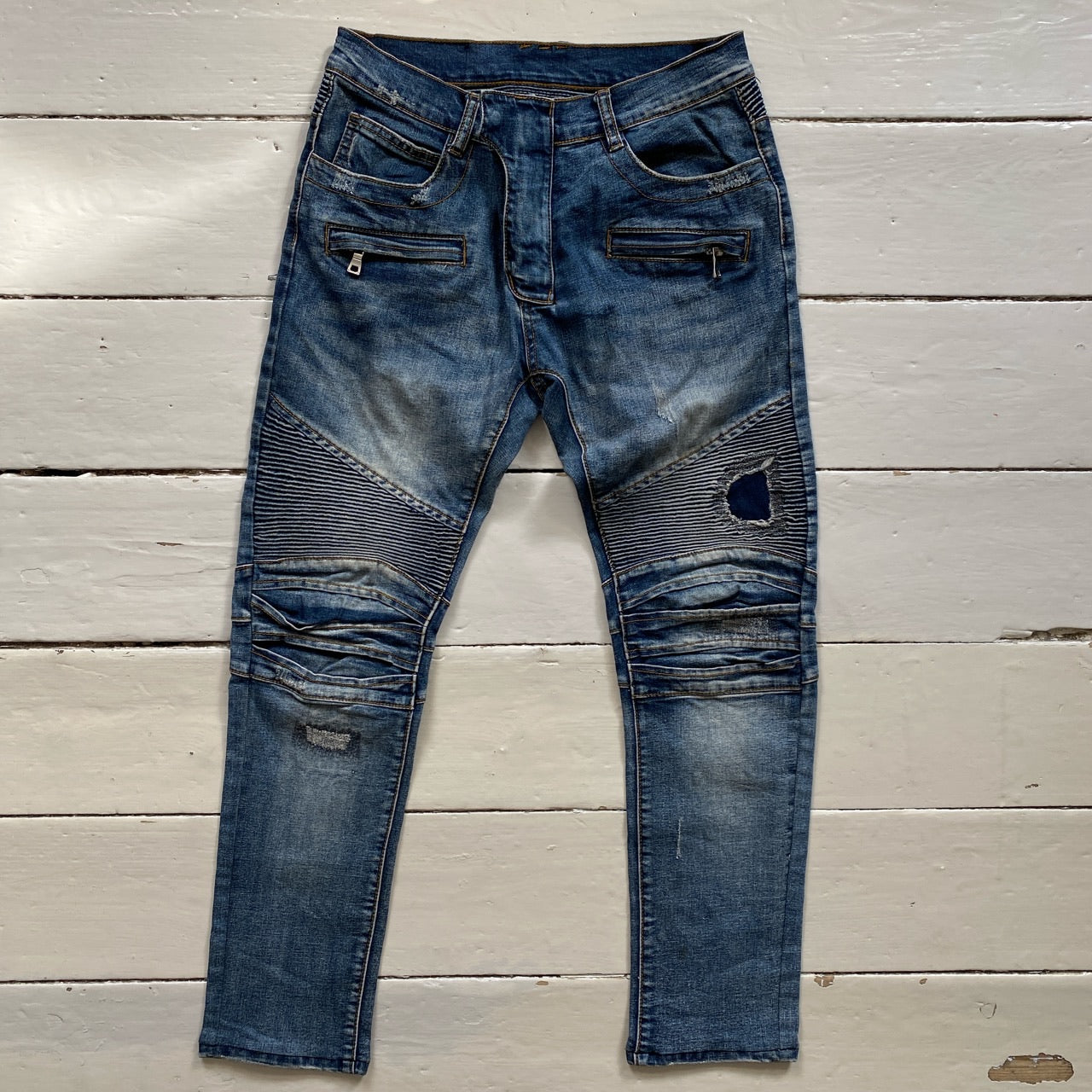 Balmain Biker Distressed Jeans (30/29)