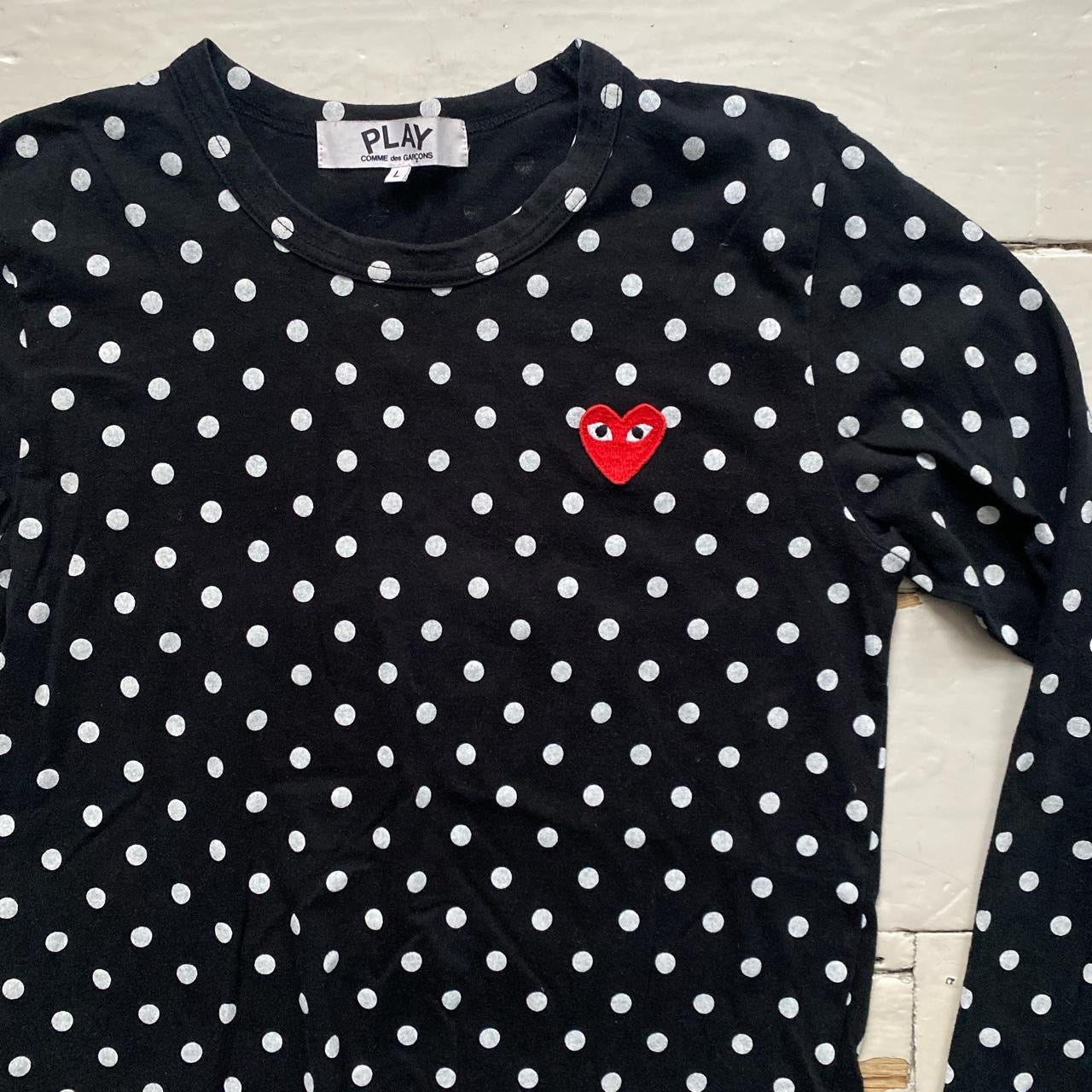 Comme Des Garcons Play Polka Dot Long Sleeve (Large)