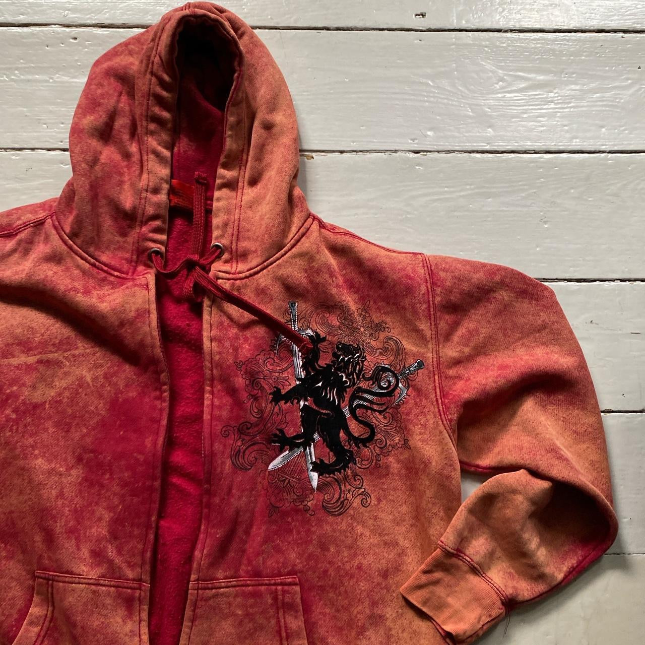 Bklyn Vintage Dyed Red Hoodie (Medium)