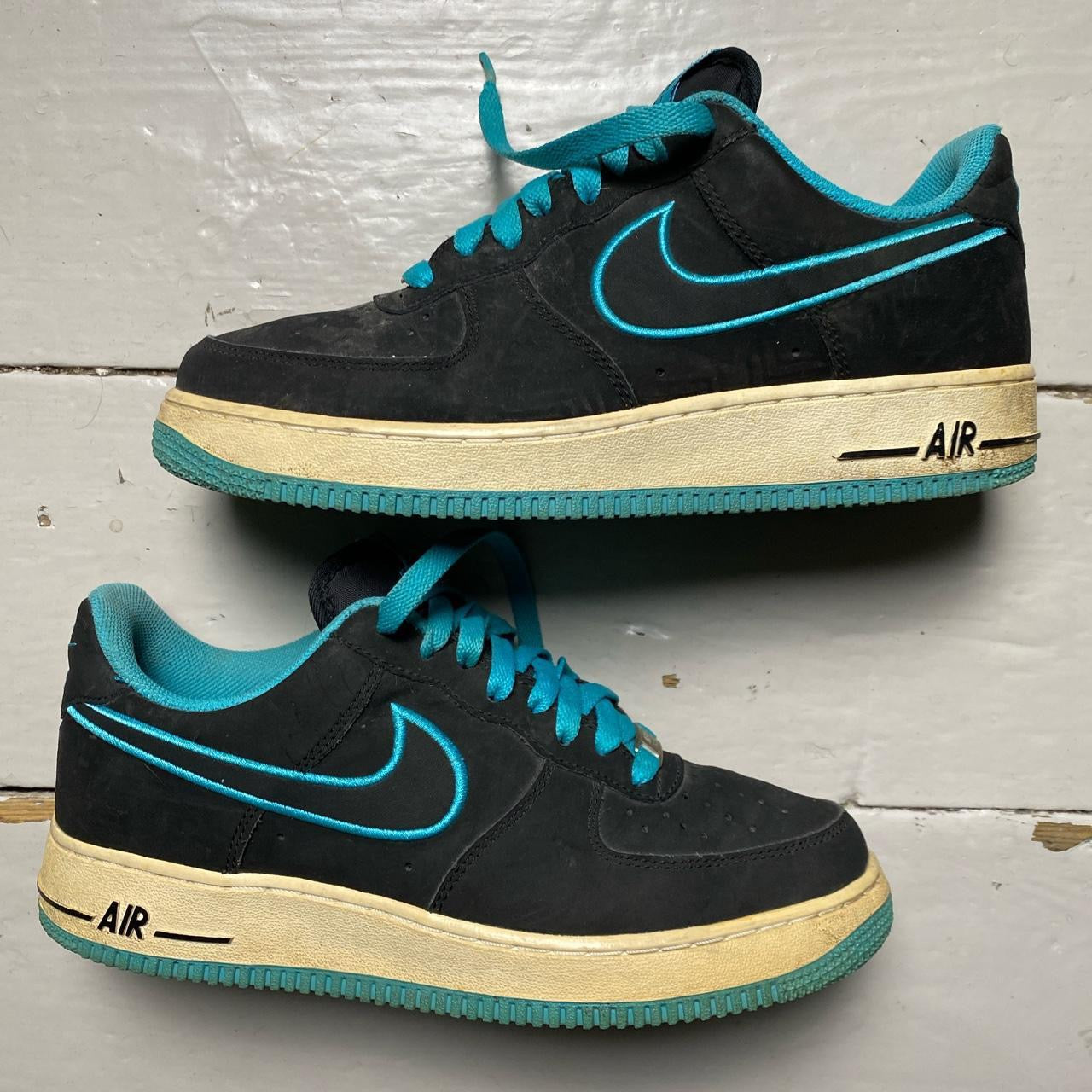 Nike Air Force 1 Black and Blue (UK 6.5)