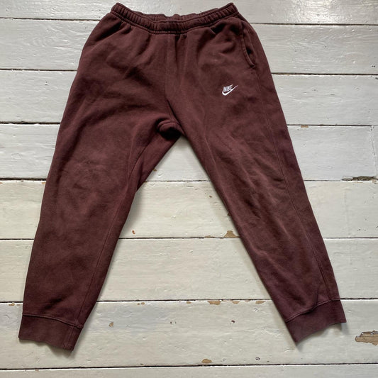 Nike Swoosh Brown Joggers (Large)