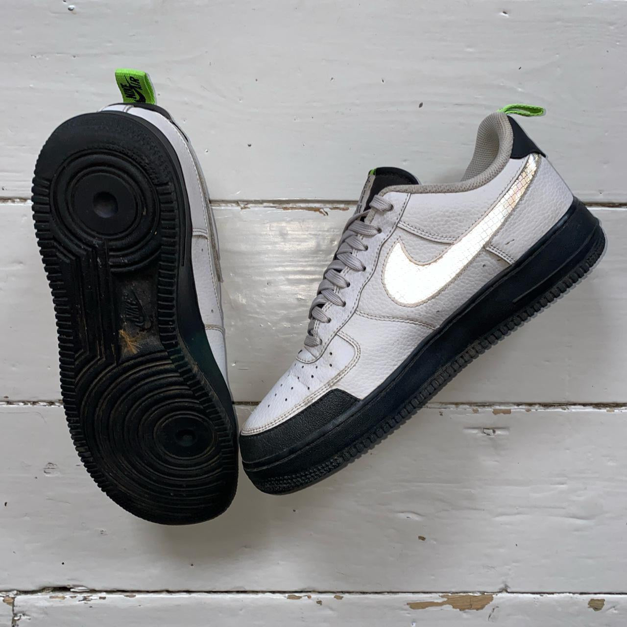 Nike Air Force 1 White Silver Black (UK 9)