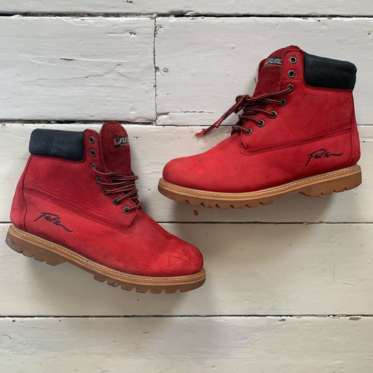 Fubu Vintage Hunter Boots Red (UK 9)