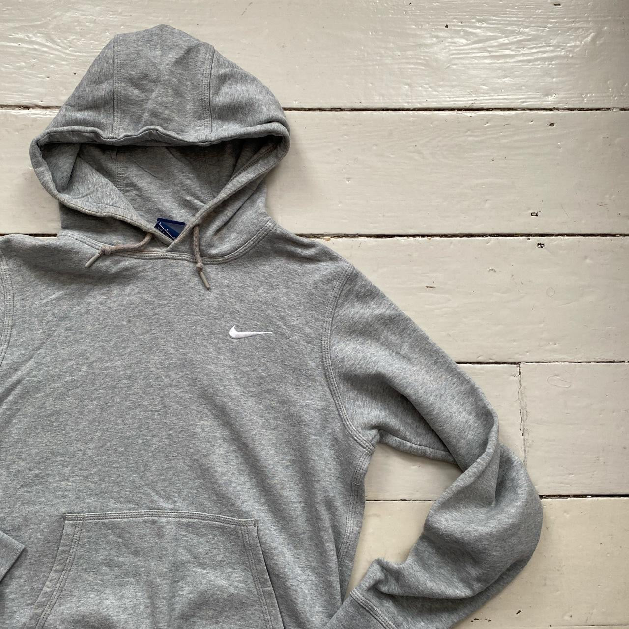 Nike Swoosh Grey Hoodie (Small)