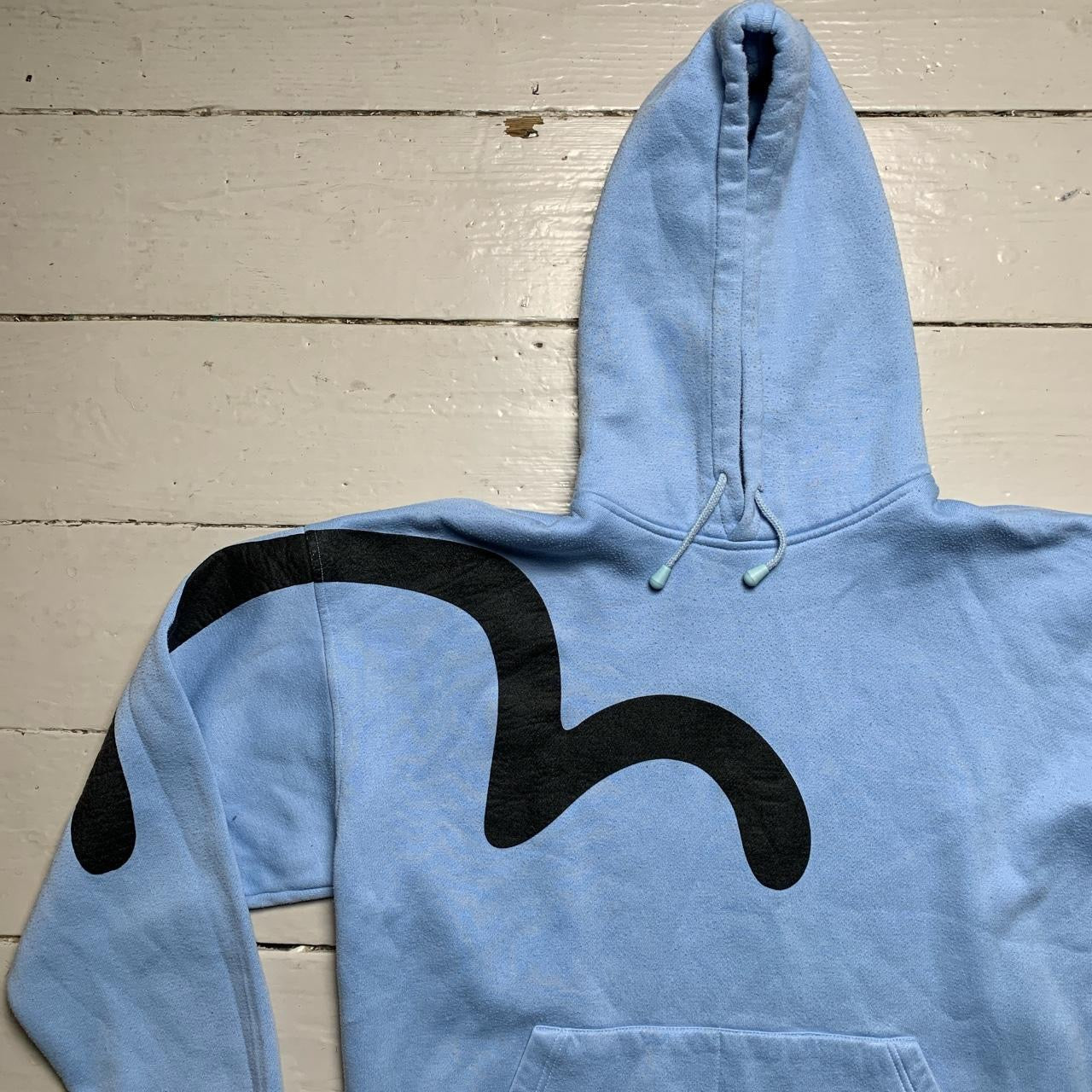 Evisu Big Swoosh Light Blue Hoodie (Large)