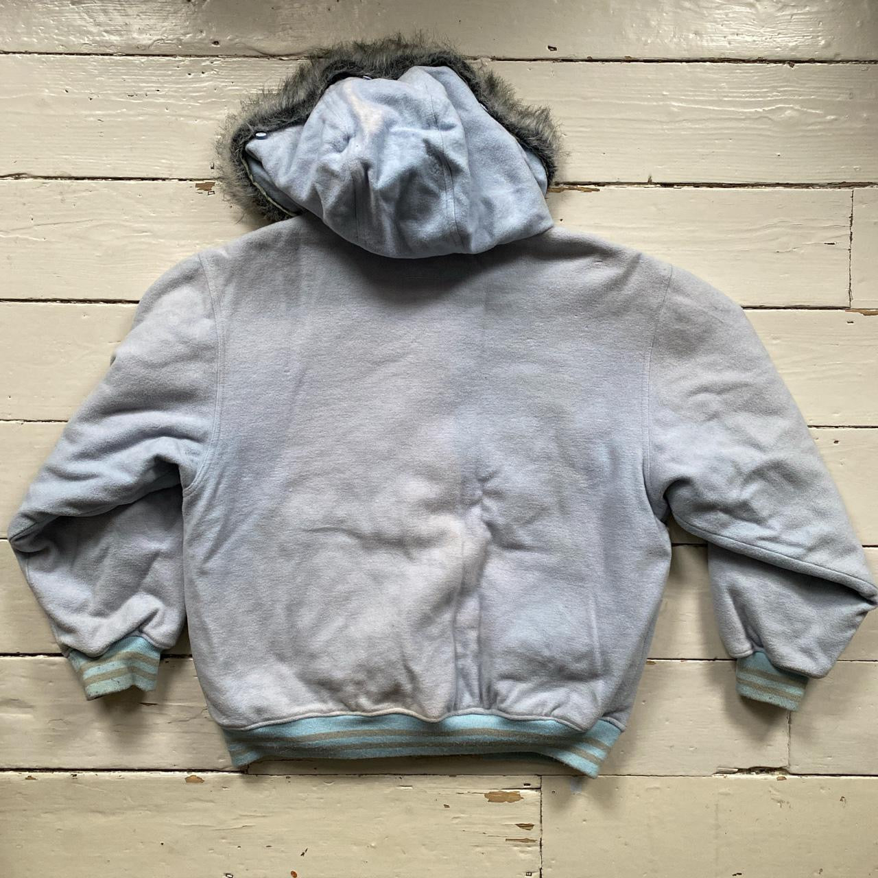 Down Impact USA Vintage Leather and Wool Jacket (Large)