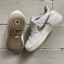 Nike Air Force 1 White and Gold (UK 4.5)