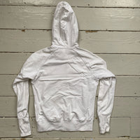 Nike White Swoosh Womens Hoodie (Large)