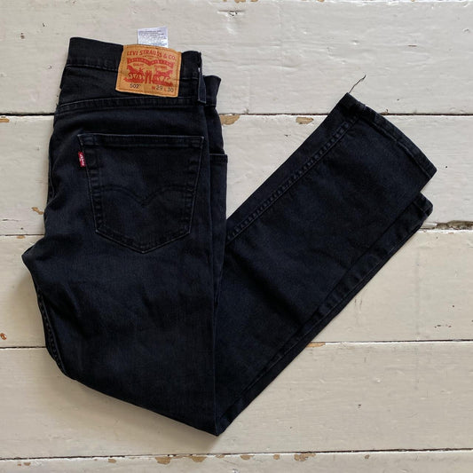 Levis 502 Slim Black Jeans (29/28)