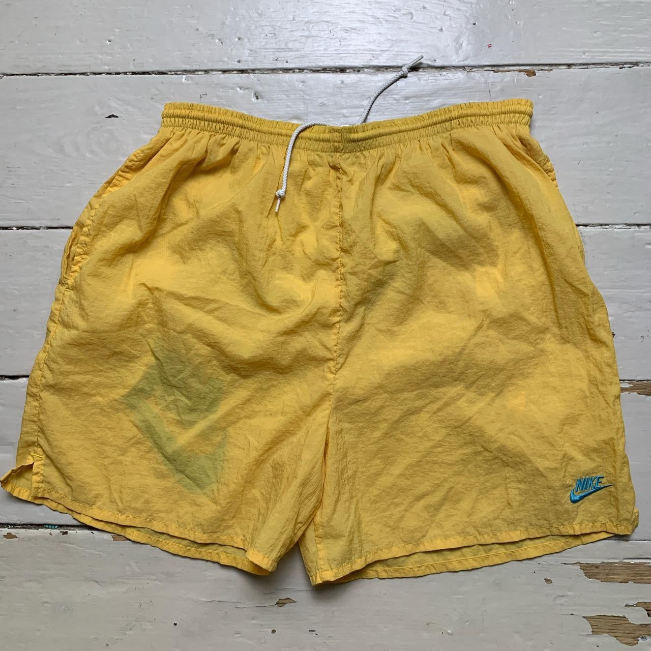 Nike Vintage 90’s Yellow Shorts (Large)