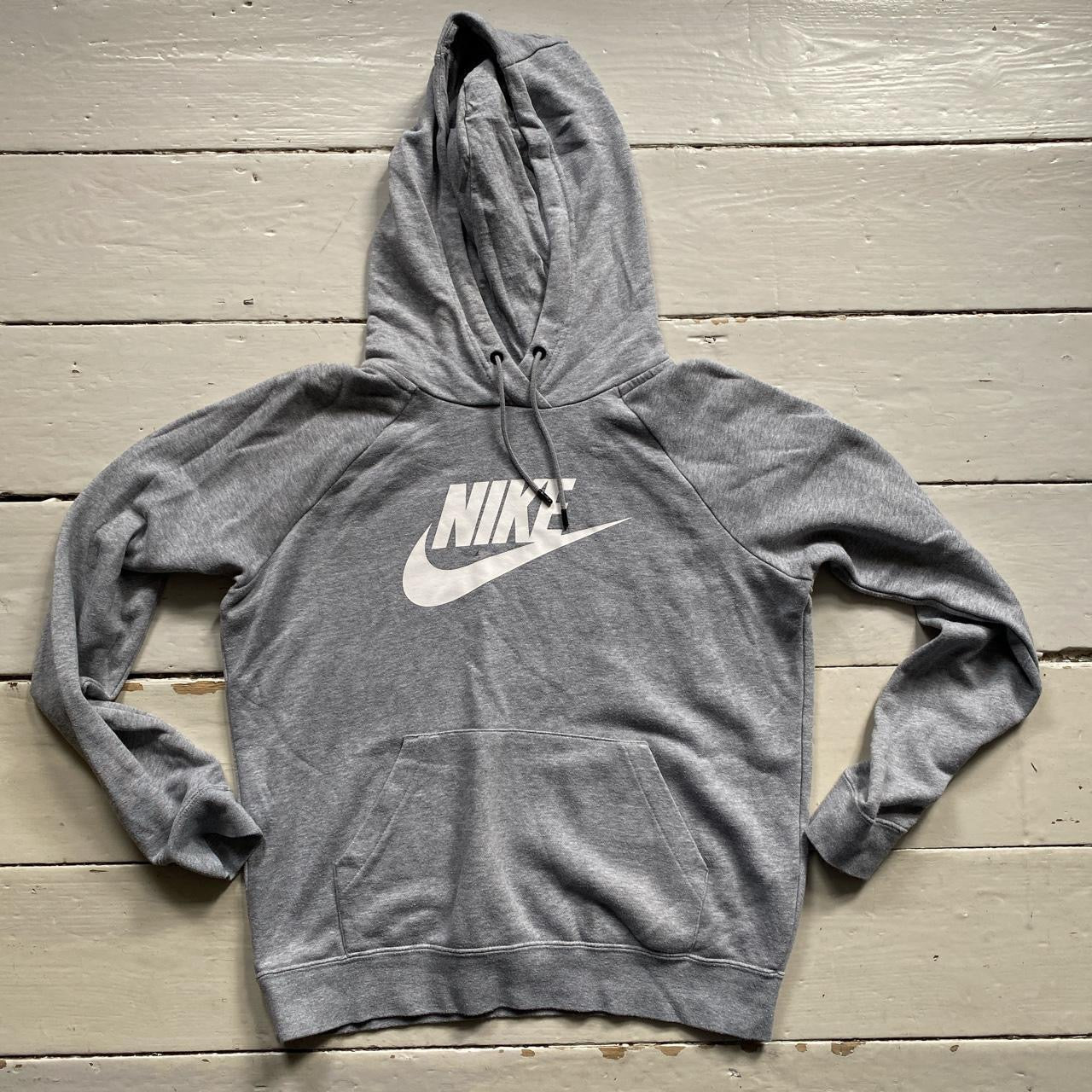 Nike Grey Swoosh Hoodie (Small)
