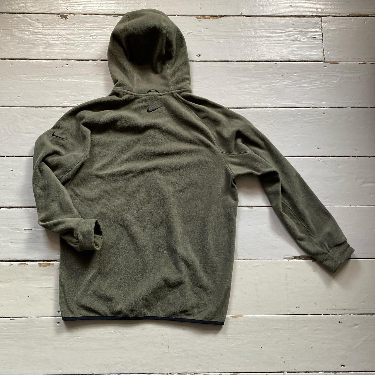 Nike Vintage Olive Fleece Hoodie (Medium)